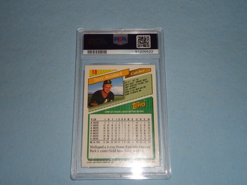 2017 Topps Rediscover 1993 Card Terry Steinbach 18 PSA 8 EX-MT 51200522 - Picture 2 of 2