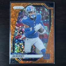 2024 Panini Prizm Jalen Hyatt 215 Orange Disco Prizm New York Giants