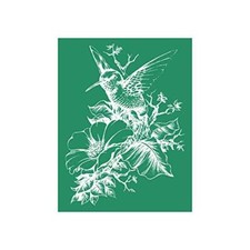 DIY Self-Adhesive Silk Screen Stencil Mesh 8.5x11 inches Bird and Flower