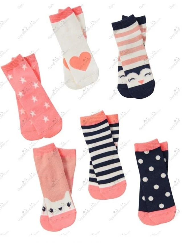 Gymboree Polar Pink Penguin Stars Stripes Socks 2T-3T Sock 6 pack Retail NWT