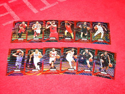 2019-20 PANINI PRIZM BASKETBALL 12 DIFFERENT RUBY WAVE PRIZMS REFRACTORS (22-18)