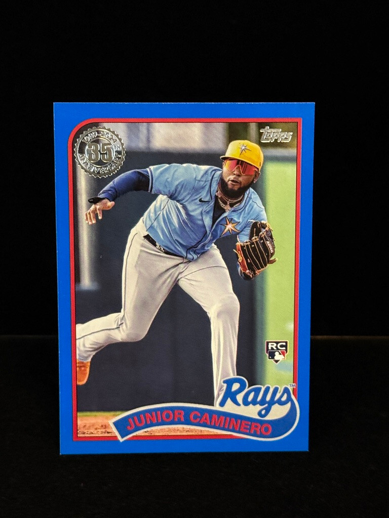 2024 Topps Update JUNIOR CAMINERO RC 35th Anniversary BLUE SP 1989 89US-16 Rays