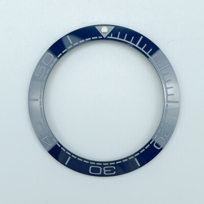 Dark Blue Ceramic Bezel Insert Ocean Planet Style Gray - Main Image