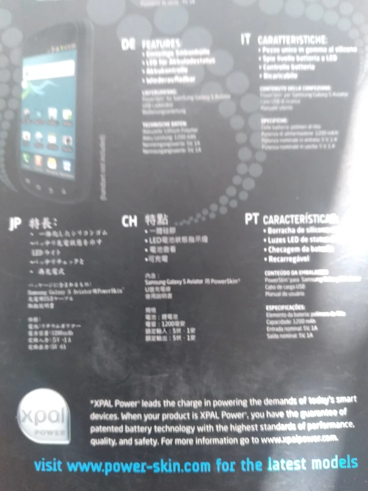 PowerSkin Case w/Built in Rechargable Battery-Samsung Galaxy S Aviator AP1201R93 - Image 4 of 4