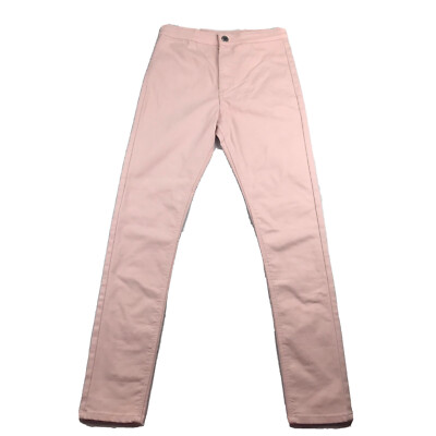 H &M Young Jeans Girls 11-12Y Light Pink Denim Stretch Skinny Leg High Waist NWT