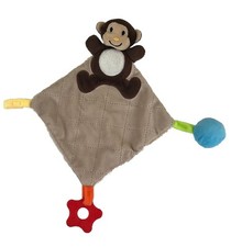 Cudlie Chimpanzee Monkey Lovey Security Blanket Pacifier Holder Teether Soft Toy