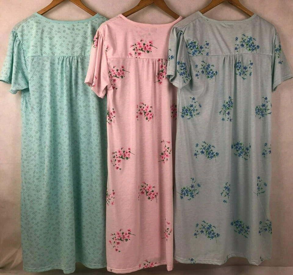 Women's Super Soft Short Sleeve Nightie Night Gown Sleeveless Pyjamas Sleepwear  - image 2 of 4