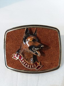 german shepherd belt buckle
