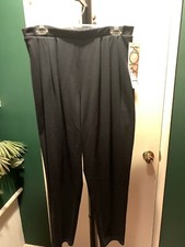 VINTAGE KORET WOMEN'S PANTS - PULL ON - w/ POCKETS - SIZE L BLACK -NWT CHECK IT