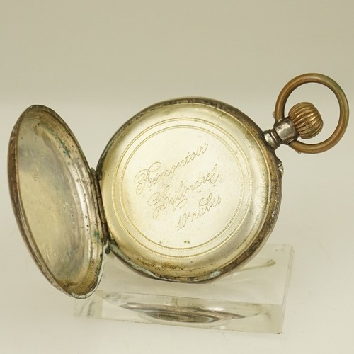 Rare! SILVER Pocket Watch Mechanical Collectible time piece jewelry jewellery - Afbeelding 4 van 8