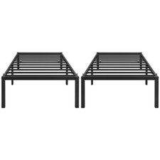 Modernes Metallbett 41 cm H Bettrahmen Bettgestell mit Lattenrost und  Kopfteil