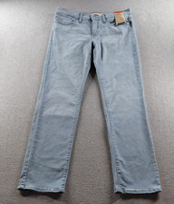 Levi's 314 Women's Jeans Blue Sz 31 Shaping Straight Stretch Mid Rise 32" Denim