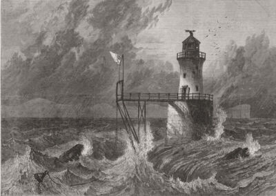 SÜDAFRIKA. The Roman Rocks Leuchtturm, Simon's Bay, Kap der Guten Hoffnung 1869