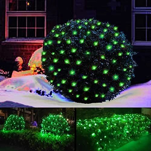 Green net outlet lights for bushes
