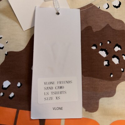VLONE x Friends Desert Camo “Sand” Long Sleeve Shirt Size XS