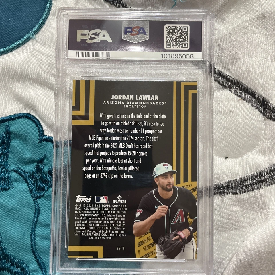 2024 Topps Update Series - Topps Black Gold Blue #BG-16 Jordan Lawlar (RC) - Image 2 of 2