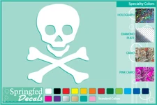 SKULL and CROSSBONES cut vinyl decal #1 Car Truck Window Pirate Flag Sticker