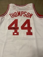David Thompson #44 SIGNED NC State White CUSTOM JERSEY JSA CERTIFIED 1974 Champs