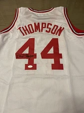 David Thompson #44 SIGNED NC State White CUSTOM JERSEY JSA CERTIFIED 1974 Champs