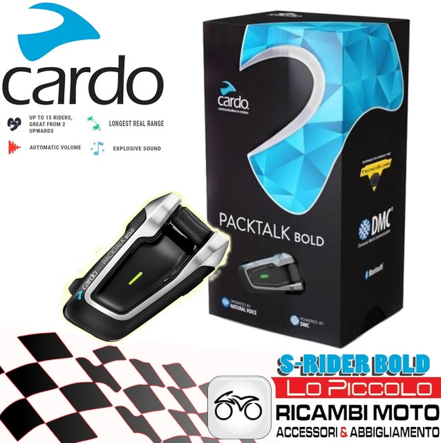Cardo Packtalk Bold Interfono Conference DMC con 15 Motociclisti 1.6  Singolo | Acquisti Online su eBay
