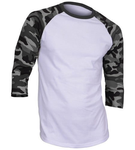 Dream USA Men's Casual 3/4 Sleeve Baseball Tshirt Raglan Jersey Shirt - Picture 63 of 66