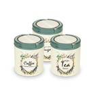 Plastic Air Tight | BPA Free Sugar Tea Coffee Container |Set Of 3 ( Grey )