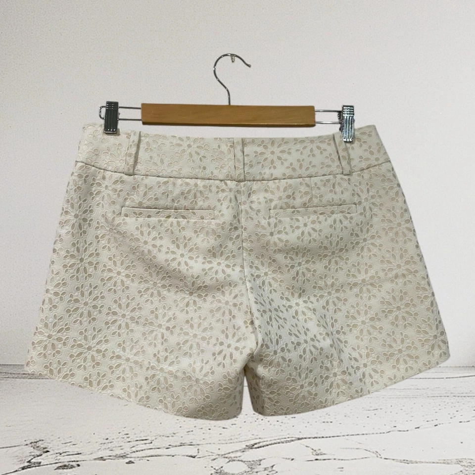 限量定制短裤女式 4 件象牙孔刺绣夏季度假村 — 第 4/4 张图片