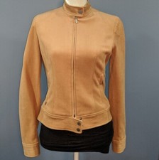 Elie Tahari Camel Suede Tan Jacket Small