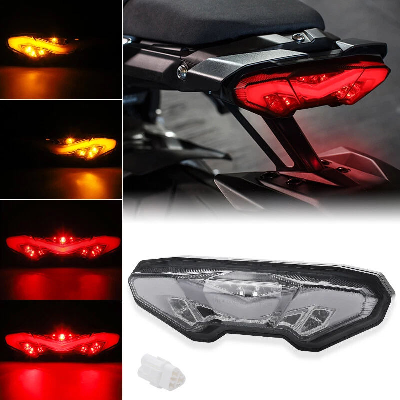 Luz trasera LED integrada señal de giro de freno para YAMAHA MT09 FZ09 FJ09 FZ10 MT-10 Foto 2 de 4