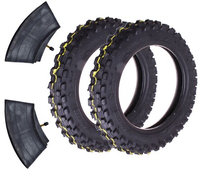 2x Crossreifen + Schlauch 10 x 2,50 Reifen Dirtbike Cross Minicross Pocket KXD