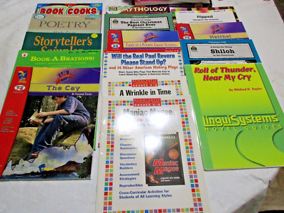 Lot of 14 Mixed Novel Guides Poetry and Activities Teachers Homeschool Tutors