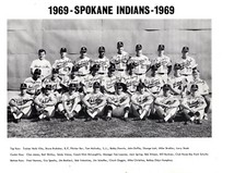 ORIGINAL 1969 SPOKANE INDIANS  8.5x10.5  TEAM PHOTO BUCKNER VALENTINE  DODGERS