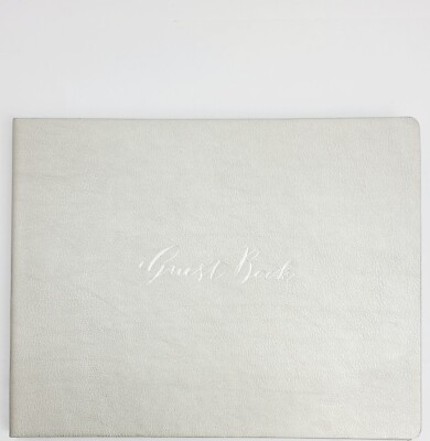 New Silver Guest Book By Paper Destiny Papyrus LGB03 Wedding, Event Book