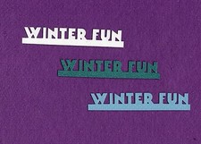 WINTER FUN die cuts scrapbook cards