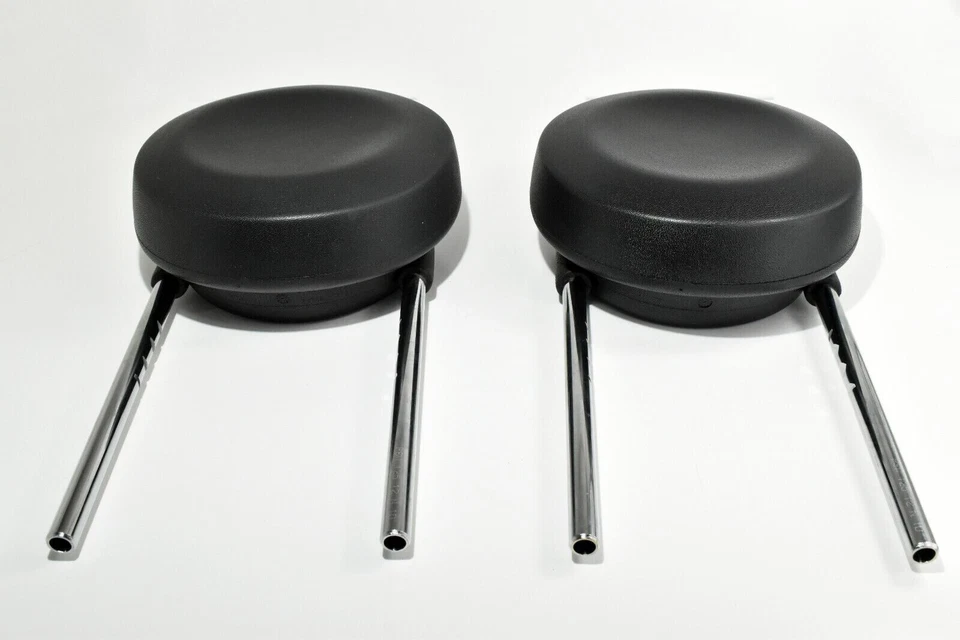 Juego reposacabezas delantero negro Fiat 500 2012-2016 lado conductor y pasajero OEM Foto 4 de 4