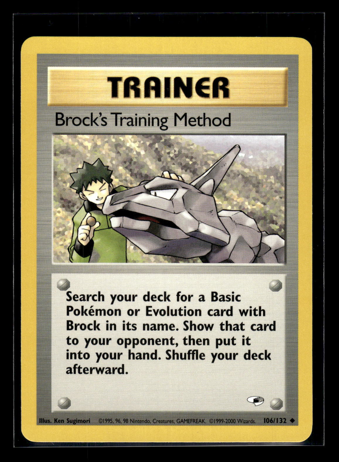 2000 Pokemon Gym Heroes #106/132 Brock's Training Method Trainer Uncommon Mint+