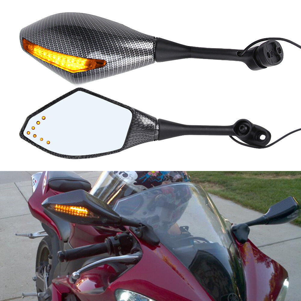 LED Integrated Turn signal Mirrors for Suzuki GSXR 600 750 1000