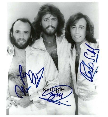 BEE GEES BAND NACHDRUCK 8X10 FOTO SIGNIERT AUTOGRAMMIERT MANN CAVE BARRY ROBIN GIBB - Bild 1 von 1