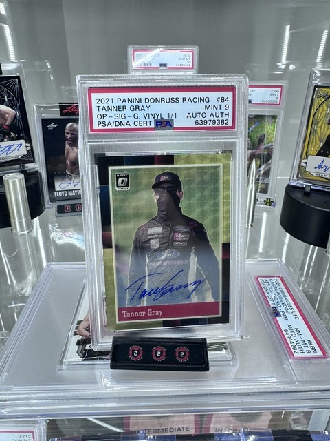 2021 PANINI DONRUSS RACING #84 TANNER GRAY Gold VINYL 1/1 PSA 9
