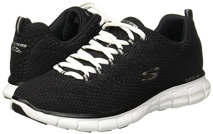 Woman Skechers Synergy Safe &amp; Sound Casual Shoe 11972 Black/ White Brand New |