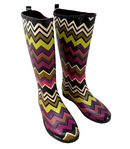 Botas Missoni para Target Wellington Niñas 3 Jóvenes Multi ZigZag Chevron Nuevas - Imagen 2 de 11