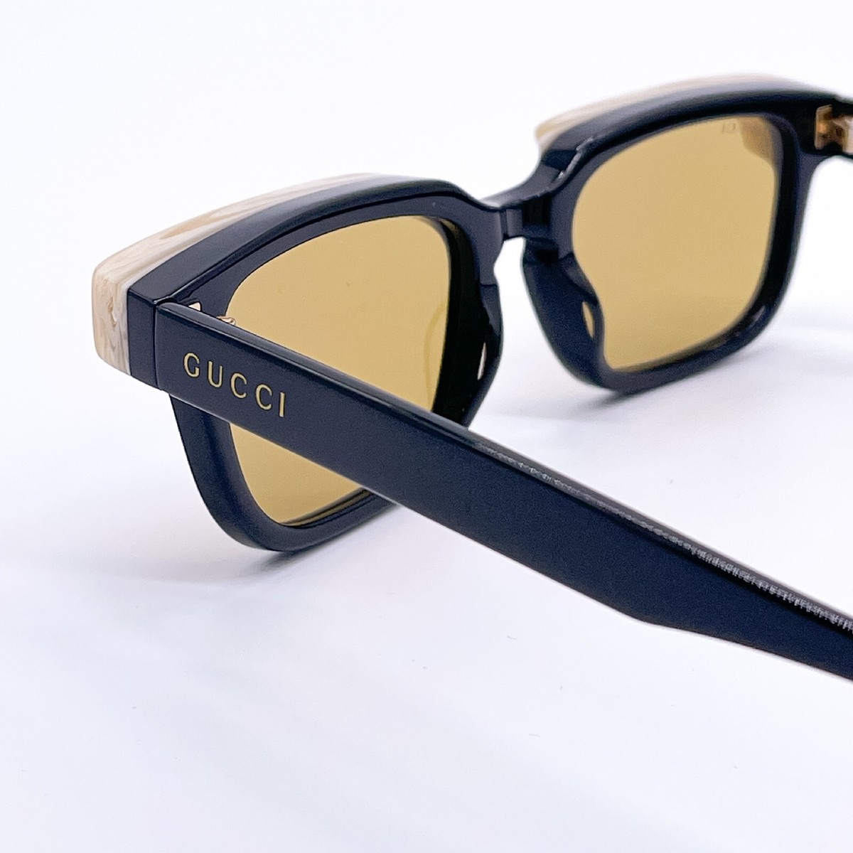 NEW GUCCI GG1166S 001 UNISEX SQUARE BLACK BEIGE SUNGLASSES 