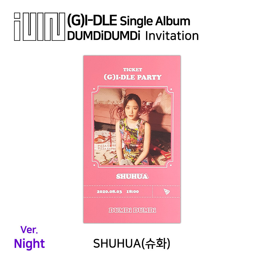 G)I-DLE G-IDLE Single Album Dumdi Dumdi Invitation Photocard Night