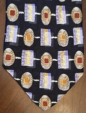 Robert Talbott Studio Black Hand Made Imported Silk Men’s Neck Tie Made In Usa
