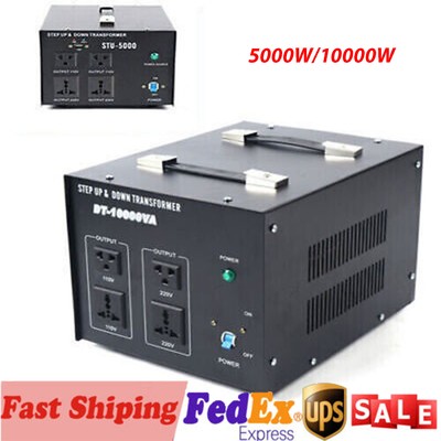 5000W/10000W Voltage Converter Transformer Step Up & Down 110V to/from 220V NEW 