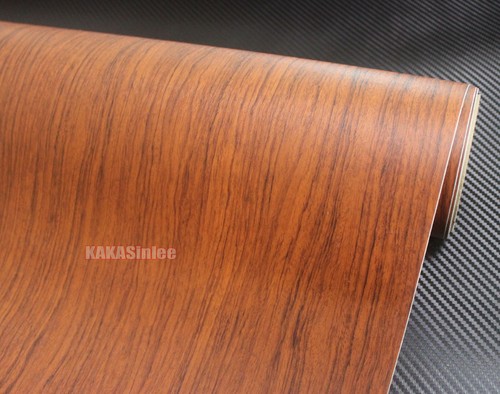 Stretch Self-Adhesive - Wood Textured Woodgrain Vinyl Wrap Car Table Sticker CB - Picture 11 of 51