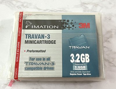 IMATION 3M Travan-3 Mini Date Tape/Cartridge SEALED! 1.6/3.2 GB BRAND NEW!