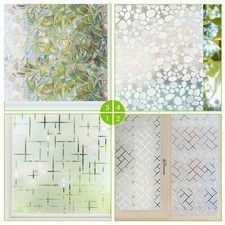 Privacy Window Glass Film Sticker Static Cling No Glue Cover 3D Frosted Decor US