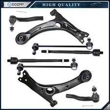 8pcs Front Lower Control Arms Sway Bars Tie Rod Ends For 2004-2009 Toyota Prius