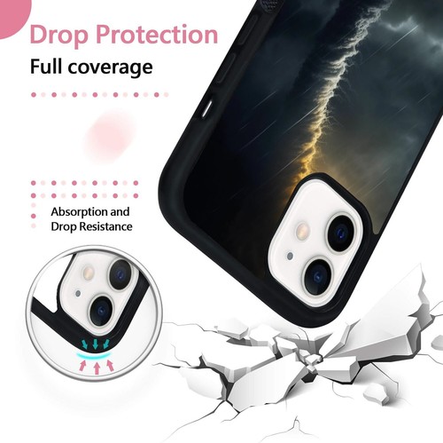 Vaporwave aesthetic tornado For iPhone SE XS XR Max 5 6 7 8 Plus Aesthetic Cover - Picture 20 of 25